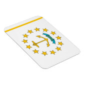 Flexibele patriottische magneet met vlag van Rhode (Rechterzijde)