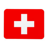 Flexibele patriottische magneet met vlag van Zwits (Horizontaal)