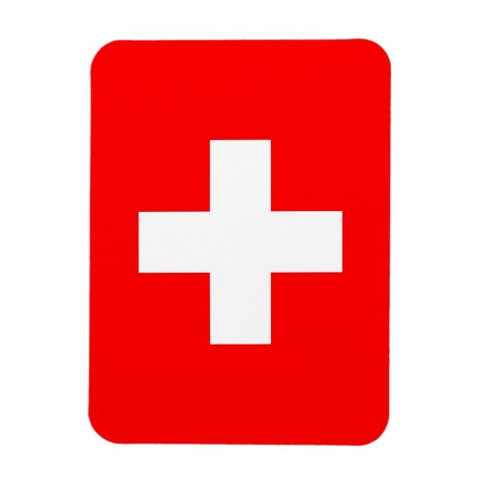 Flexibele patriottische magneet met vlag van Zwits (Verticaal)