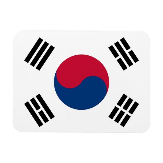 Flexibele patriottische magneet met Zuid-Koreaanse (Horizontaal)