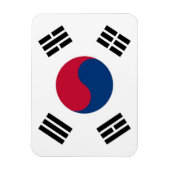 Flexibele patriottische magneet met Zuid-Koreaanse (Verticaal)