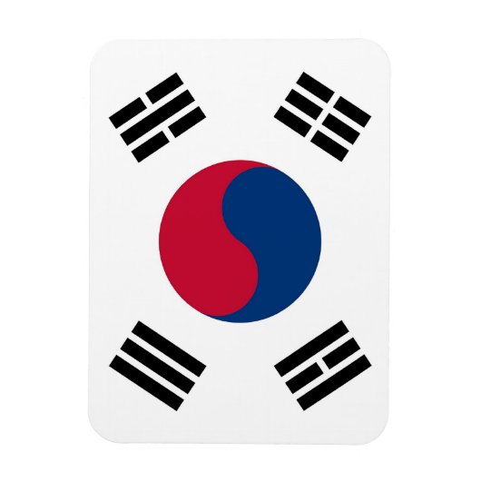Flexibele patriottische magneet met Zuid-Koreaanse (Verticaal)