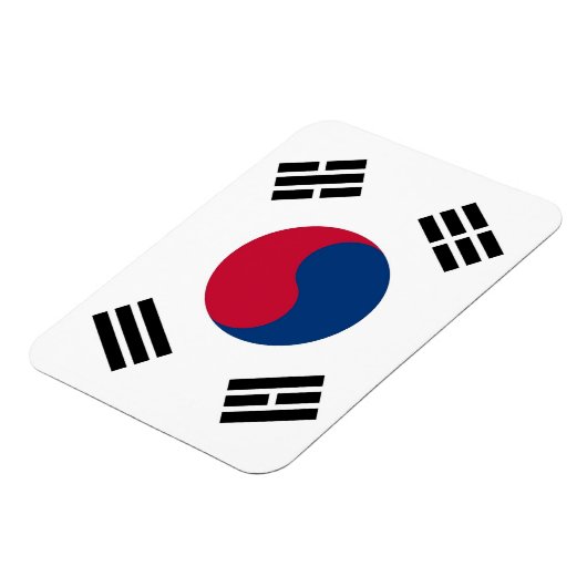 Flexibele patriottische magneet met Zuid-Koreaanse (Linkerzijde)