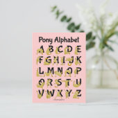 Flexibele Pony | alfabetkaart Briefkaart (Staand voorkant)