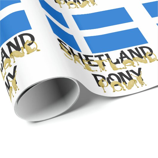 Flexibele pony's - Shetland Cadeaupapier (Rol Hoek)