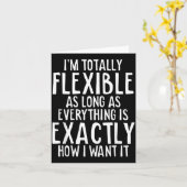 Flexibele sarcasme humor grappige quote sarcastisc kaart (Gele Bloem)