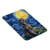 Flexibele Schildering van Schnauzer Starry Night Magneet (Rechterzijde)