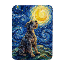 Flexibele Schildering van Schnauzer Starry Night