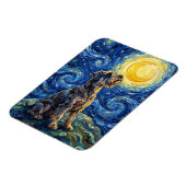 Flexibele Schildering van Schnauzer Starry Night Magneet (Linkerzijde)