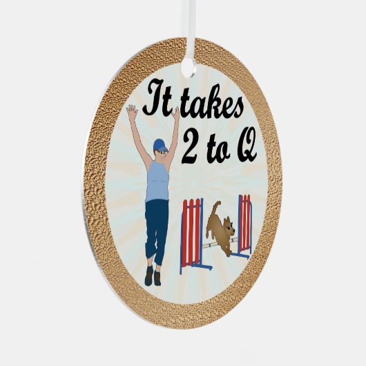 Flexibiliteit - Het duurt 2 tot Q Metalen Ornament (Voorkant Rechts)