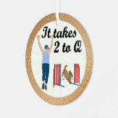 Flexibiliteit - Het duurt 2 tot Q Metalen Ornament (Voorkant links)