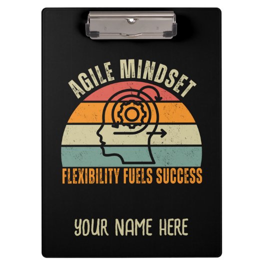 Flexibiliteit voedt succes Agile Mindset Quote Klembord (Voorkant)