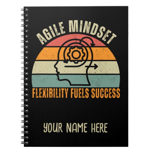 Flexibiliteit voedt succes Agile Mindset Quote Notitieboek (Voorkant)