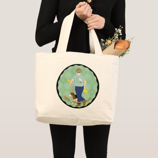 Flexibiliteit - wat er ook voor nodig is grote tote bag (Voorkant (product))