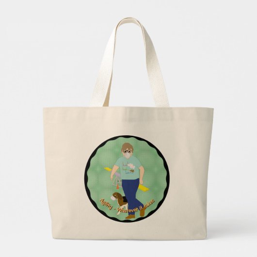 Flexibiliteit - wat er ook voor nodig is grote tote bag (Achterkant)