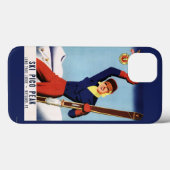 Flexible Flyer Pin-Up-Skiing-meisje Case-Mate iPhone Case (Achterkant (horizontaal))