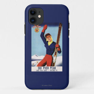 Flexible Flyer Pin-Up-Skiing-meisje Case-Mate iPhone Case