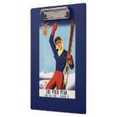 Flexible Flyer Pin-Up-Skiing-meisje Klembord (Links)