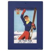 Flexible Flyer Pin-Up-Skiing-meisje Klembord (Achterkant)