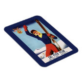 Flexible Flyer Pin-Up-Skiing-meisje Magneet (Rechterzijde)