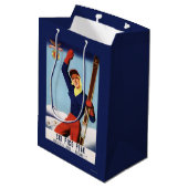 Flexible Flyer Pin-Up-Skiing-meisje Medium Cadeauzakje (Achterkant Gekanteld)