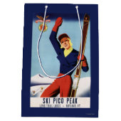 Flexible Flyer Pin-Up-Skiing-meisje Medium Cadeauzakje (Achterkant)