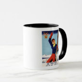 Flexible Flyer Pin-Up-Skiing-meisje Mok (Voorkant rechts)