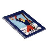 Flexible Flyer Pin-Up-Skiing-meisje Notitieboek (Rechterzijde)