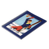 Flexible Flyer Pin-Up-Skiing-meisje Notitieboek (Linkerzijde)