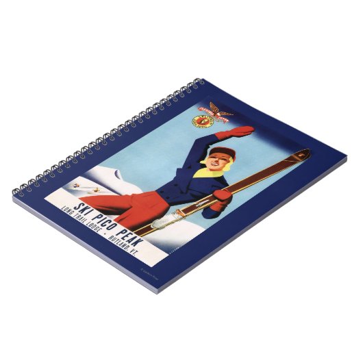 Flexible Flyer Pin-Up-Skiing-meisje Notitieboek (Linkerzijde)