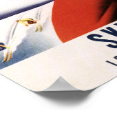Flexible Flyer Pin-Up-Skiing-meisje Poster (Hoek)