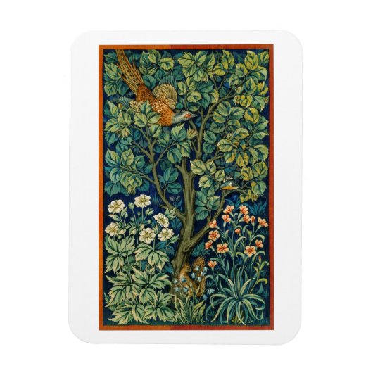 FLEXIBLE FOTO MAGNET WILLIAM MORRIS "PHEASANT" MAGNEET (Verticaal)