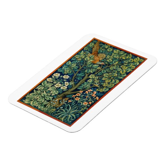 FLEXIBLE FOTO MAGNET WILLIAM MORRIS "PHEASANT" MAGNEET (Linkerzijde)