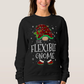 Flexible Gnome Red Plaid Matching Family Christmas Trui