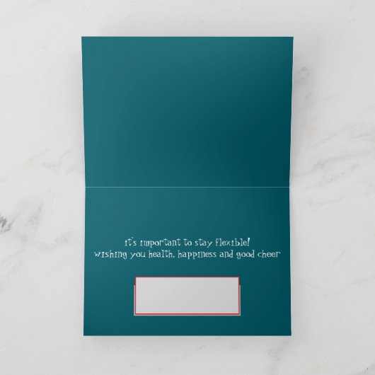 Flexible Holiday 4" x 5.6" Folded Greeting Card Kaart (Binnen)
