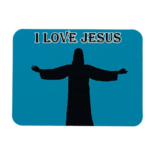 Flexible Photo Magnet  i love jesus  Magneet (Horizontaal)