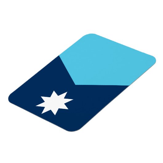 Flexible photo magnet with flag of Minnesota, USA Magneet (Linkerzijde)