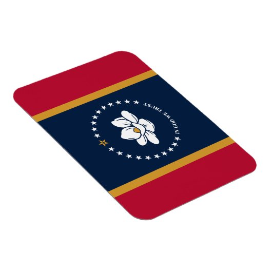 Flexible photo magnet with flag of Mississippi Magneet (Rechterzijde)