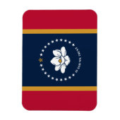 Flexible photo magnet with flag of Mississippi Magneet (Verticaal)