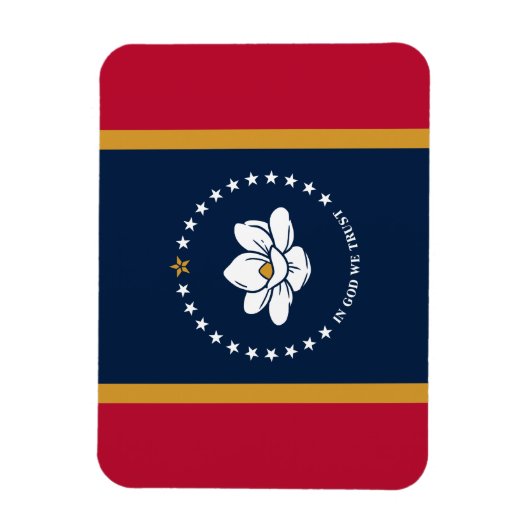 Flexible photo magnet with flag of Mississippi Magneet (Verticaal)