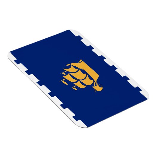 Flexible photo magnet with flag of Quebec City Magneet (Rechterzijde)
