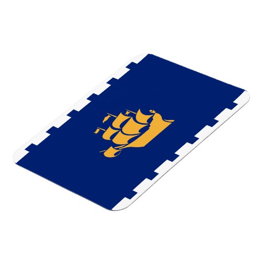 Flexible photo magnet with flag of Quebec City Magneet (Linkerzijde)