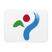 Flexible photo magnet with flag of Seoul Magneet (Horizontaal)