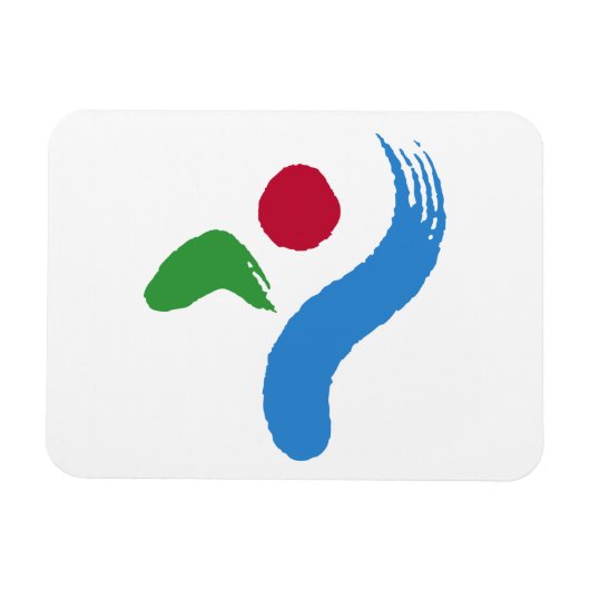 Flexible photo magnet with flag of Seoul Magneet (Horizontaal)