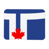 Flexible photo magnet with flag of Toronto, Canada Magneet (Horizontaal)