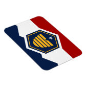 Flexible photo magnet with flag of Utah, USA Magneet (Rechterzijde)
