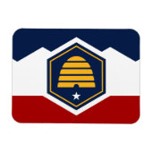 Flexible photo magnet with flag of Utah, USA Magneet (Horizontaal)
