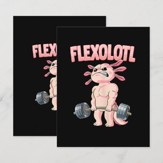 Flexolotl Axolotl Kaart (Voorkant / Achterkant)