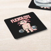 Flexolotl Axolotl Kartonnen Onderzetters (Schuin)