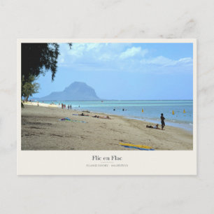 Flic en Flac Blauwe Water en Berg Horizon Briefkaart